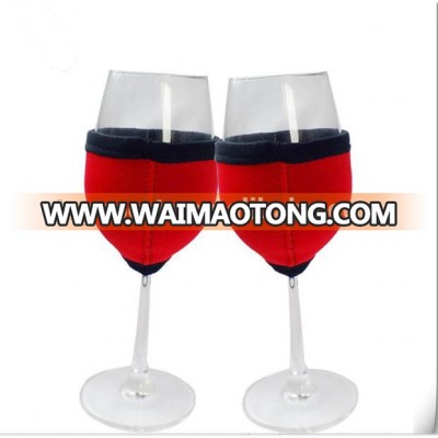 Customized Printing Thermal Insulated Neoprene Wine Glass Bottle Cooler Holder