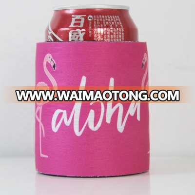 Customized Flamingo Neoprene Slap Can Wraps Covers