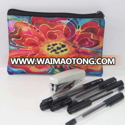 Heat sublimation printing colorful neoprene pencil case