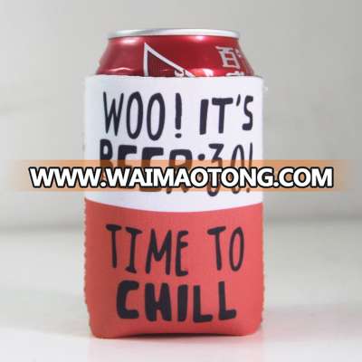 Wholesale Customized Heat Transfer Full Printing Neoprene Can Coolers Slim Can Coolies Cover